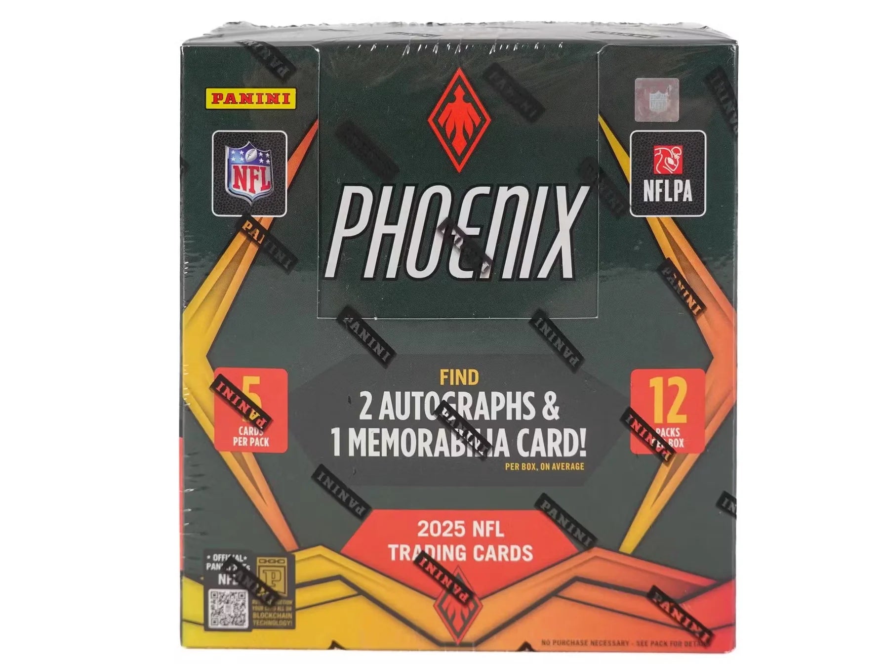 2025 Panini Phoenix Football Hobby Box sealed hobby box with Phoenix parallels and NFL autograph chase cards
